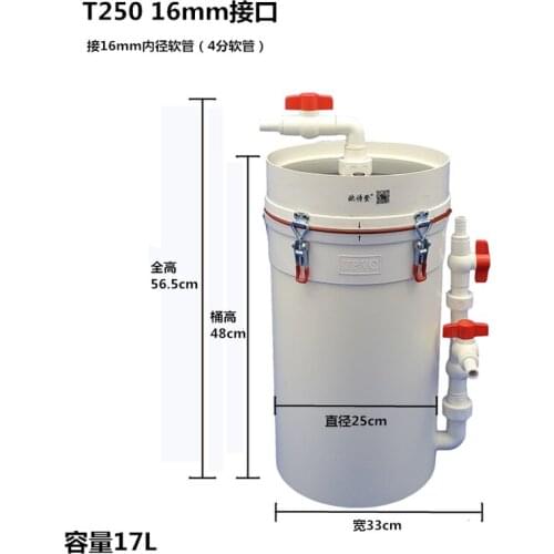 External iltration Fish Tank Aquarium Canister Filter Fish Tank External Filter Big Capacity 17L Aquarium Filter Filter Bucket