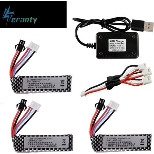Water Gun 3S Lipo Battery + USB Charger 11.1V 1800mAh 25C 401855 for M4/AK Mini Airsoft BB Air Pistol Electric Toys RC Parts