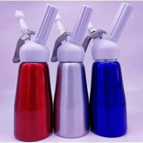 High Quality OEM 250ML 500ML 1000ML Aluminium Alloy Cream Whipper for Cake Black Silver Red White