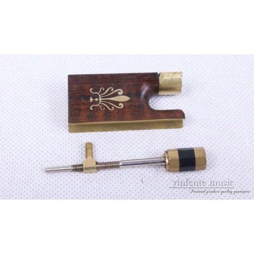 Yinfente 4/4 violin bow frog Snakewood Flower Pearl inlay Frog Screw Bow Parts & Accessories