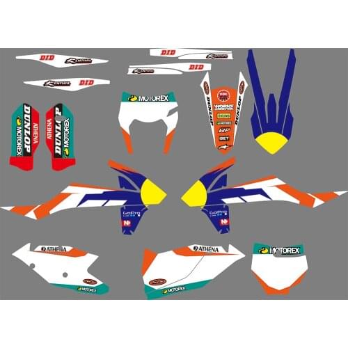 0652 3M Motorcycle Team Graphic & Backgrounds Decal Stiker Kits for KTM EXC EXCF XCW 2017 2018 2019 SX SXF XC XCF 2016 2017 2018