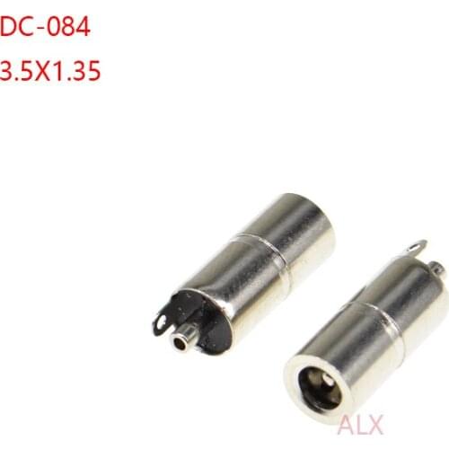 10PCS dc power jack socket connector dc084 3.5*1.3mm panel mount 3.5X1.3MM FEMALE DC-084
