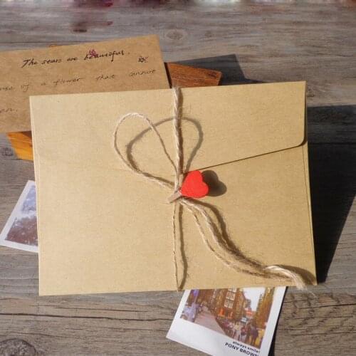 25pcs 17.5*13cm Greeting Card Postcard Bag DIY Multifunction Kraft Paper Gift Bag Business Card Invitation Retro Packing Bags