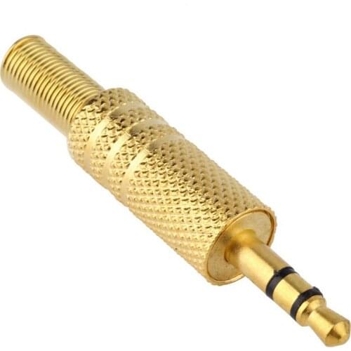 3.5mm 3 Pole Stereo Male Jack Plug Connector Solder Part For Headphone Top Sale