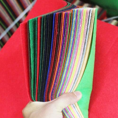 40pcs Multicolor Assorted Color Felt Non-woven Fabric Sheets Patchwork Sewing DIY Craft can CSV