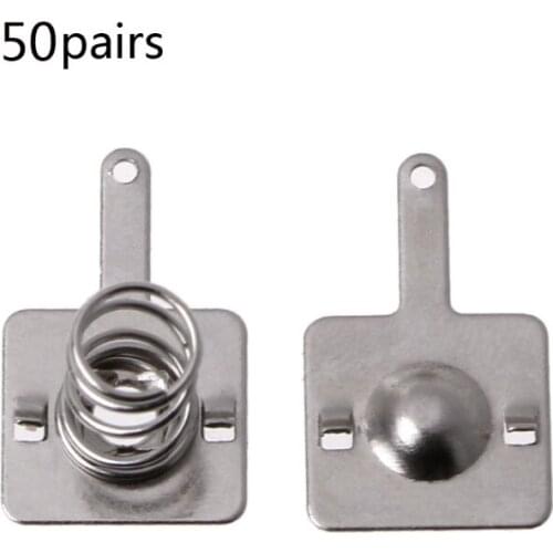 50 Pairs Metal Battery Spring Set for AA AAA Positive Negative Contact