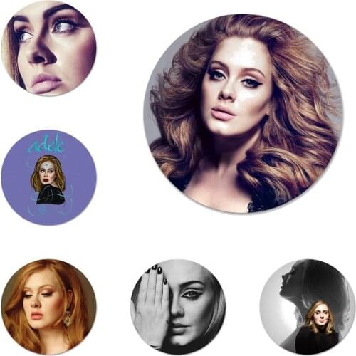 58mm Singer Adele Adkins Icons Pins Badge Decoration Brooches Metal Badges For Backpack Decoration