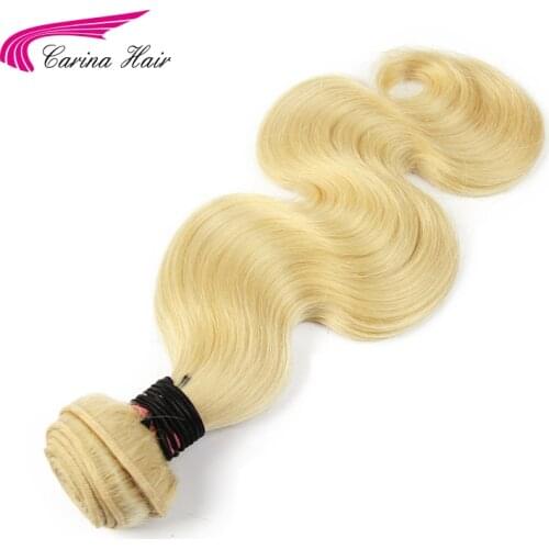 Carina Platinum 613 Blonde Hair Body Wave Bundles Brazilian Remy Human Hair Extension Blond Blond Brazilian Hair Platinum 613