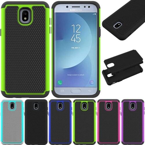 Case For Samsung Galaxy J3 2017 J330 / J3 Pro EU Version Dual Layer Armor Case + Screen Protector Hard PC TPU Shockproof Cover