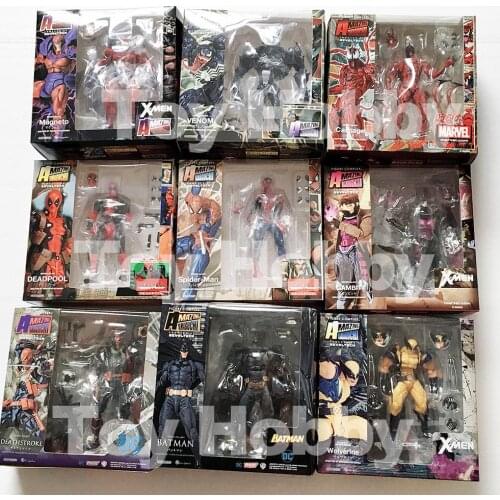 Revoltech Figure Yamaguchi Deathstroket Deadpool Bruce Wayne The Amazing Carnage Venom Action Figure Model Toy Doll Gift