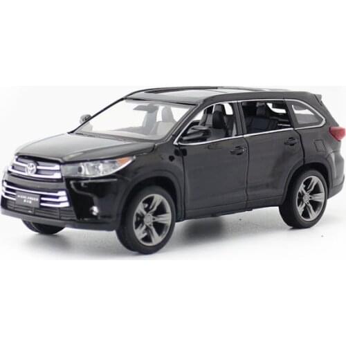 JACKIEKIM/1:32 Scale/DieCast Metal Toy/Toyota Highlander SUV Sport Car/Sound & Light/Pull Back Educational/Gift/Kid/Collection