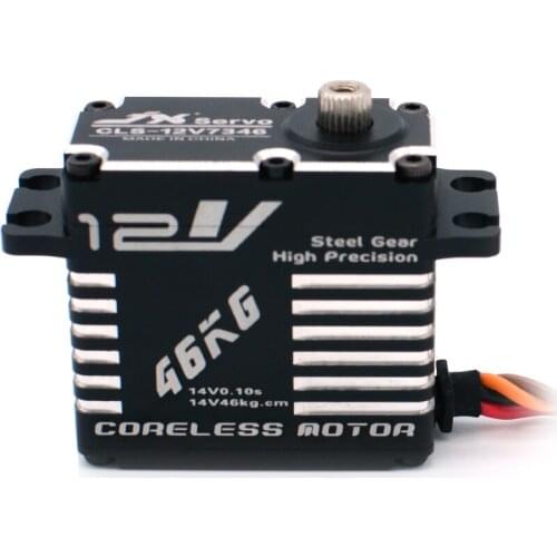 Jx CLS-12V7346 46kg 12V Large Torque Steel Gear Standard Servo Rc Airplane High Precision Coreless Motor Servo For Rc Car Parts