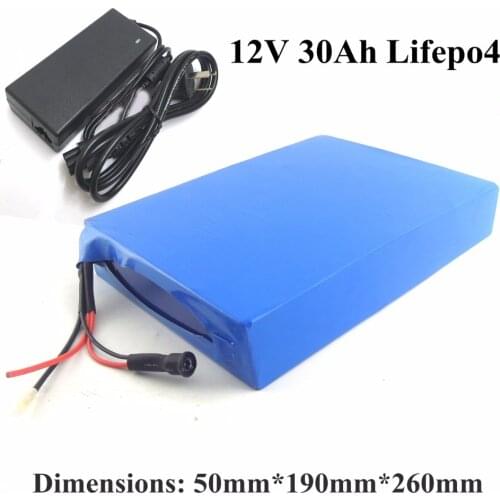 Lifepo4 12v 30ah 30000mah batteries lifepo4 lithium battery pack for 12 voltage 350w electric scooter golf trolley + Charger