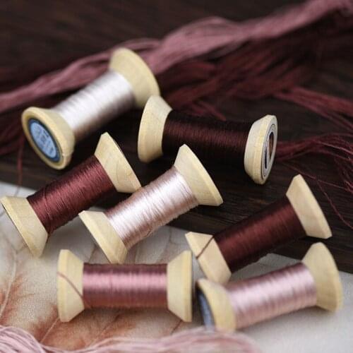 Small roll household Sewing Threads Spools /hand stitching embroidery thread/thread-silk embroidery line/Sauce red