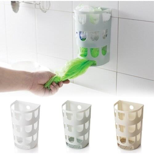 Storage Box Multifunctional Garbage Bag Holder Wall-mounted Plastic Bag Holder Kitchen Bathroom Tableware Sundries Storage Box