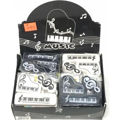 3pcs/set Musical Piano Notes Rubber Pencil Eraser School Student Korean Stationery Correction Supplies For Kids Gifts