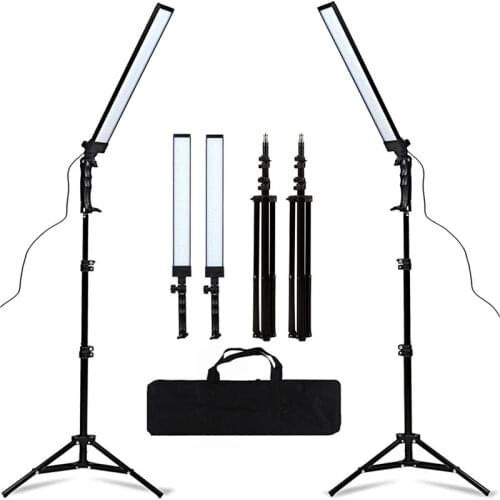 Photography Studio LED Lighting Kit Dimmable LED Video Light Handheld Fill Light With Light Stand 24W 3200K-5500K Photographic