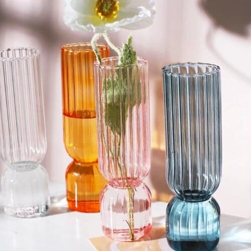 Nordic Glass Vase Small Glass Bubble Vases Flower Arrangement Home Decoration Accessories Modern Living Room Ornament