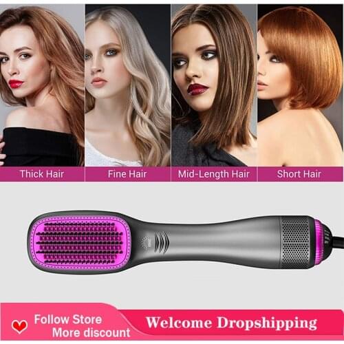 One Step Hair Dryer Brush and Styler Blow Dryer Brush 2 in 1 Ionic Hot Air Brush Multifunctional Blowing Dryer Hair Comb