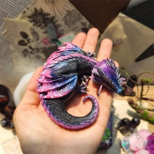 DIY Crafts Dragon Epoxy Resin Mold Concrete Cement Polymer Clay Silicone Mould