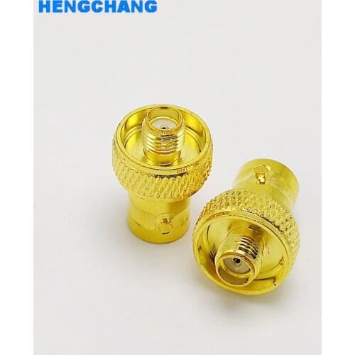 Gold plated BNC Q9 Female connector to sma Female for Antenna BNC to sma connector adapter 10pcs