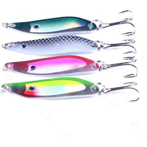 1Pcs 5cm/6.5g Metal Spoon Fishing Lure Spinner Bait Colorful Sequins Hook Artificial Hard Baits Cocked Bass Baits Fishing Tackle