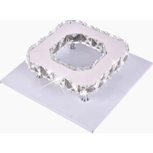 LED Crystal Ceiling Lights Square Aisle Lamp Corridor Porch Lighting Modern UK
