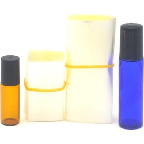 200Pcs/Lot PVC Heat Shrink Wrap Film for Essential Oil Roller Bottles 5ml 10ml Best Shrink Rate Clear Shrink Film Free Shipping