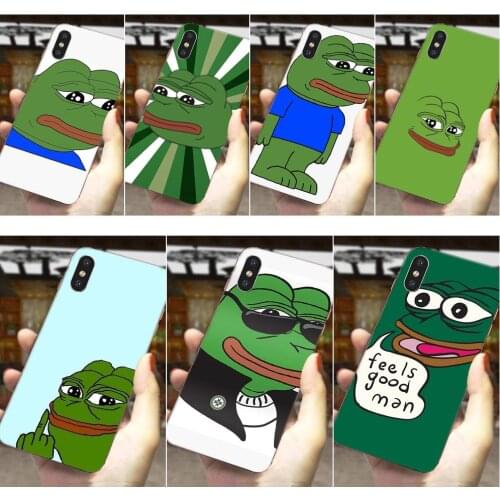 TPU Mobile Phone Cases Cute Frog Meme Animal For Samsung Galaxy S20 S10 S9 S8 Plus A50 A70 A40 A30 A20 A10 A50S A70S A10S