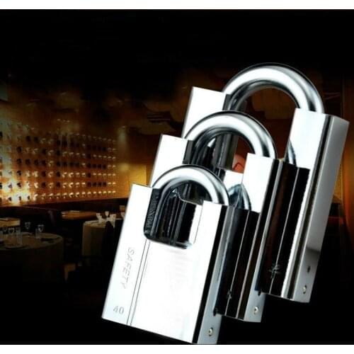Keyed Padlock Waterproof Antirust, Multifunctional Padlock,Anti-Theft Lock Pry Door Lock Unlocked Head Window Lock