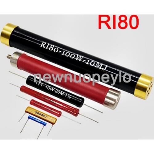 RI80 10W high voltage resistance glass glaze non-inductive withstand voltage