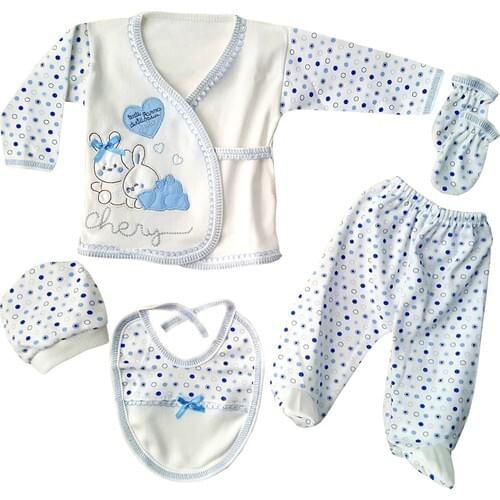 Webombinoo Tavşanlı 5 Piece Organic Baby Hospital Output The Zibin set
