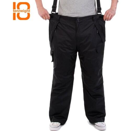 TENNEIGHT Winter Mens ski pants Softshell Thicken Warm Snowboard Pants Snow Trousers Hiking Camping Sport Pants big size