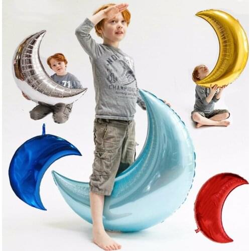 10pcs/lot 36inch Gold Sliver Moon Foil Balloons Classic Toys Kids Birthday Party Wedding Decor Supplies Christmas Festival Decor