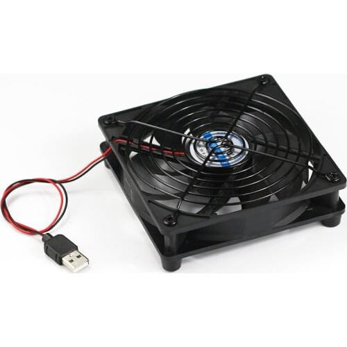 120mm/140mm USB 5V Router Cooler Cooling Quiet Fan Suitable for Broadband Cat TV Set-top Box Heatsink PC Computer Radiator