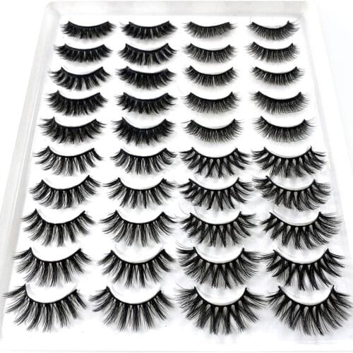 2/5/10/20 Pairs Lashes 3D Mink False Eyelashes Natural Dramatic Long Wispies Lash Makeup Extension Volume Beauty 3D Eyelashes