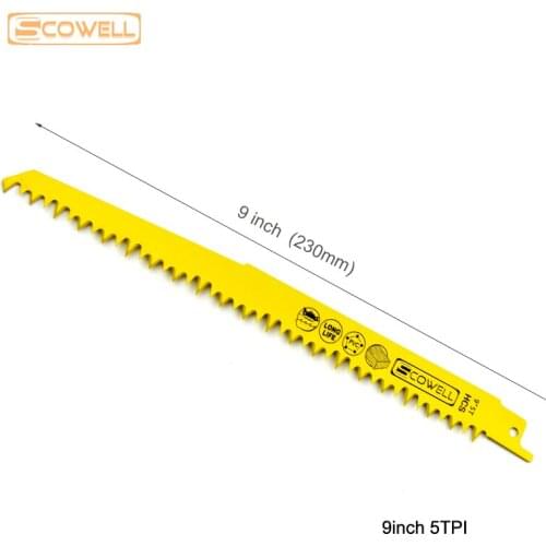 20% OFF 9 inch Reciprocating Saw Blades 5TPI sabre saw blade top for wood cutting S1531L Oscillating Multi tools blades Jigsaw