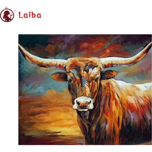 Diy Diamond Painting Abstract animal art, bull diamond mosaic full square drill diamond embroidery cross stitch home decor