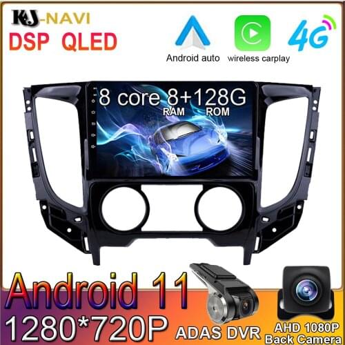 6G-RAM 128G-ROM Android 11 For Mitsubishi TRITON L200 MT 2015-2018 Car Radio Video Stereo Multimedia Navigation GPS No DVD