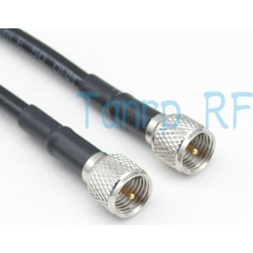 Free shipping! 100CM 3FEET MINI UHF male plug to MINI UHF male plug extension cable 1M RG58 RF Pigtail coaxial jumper cable