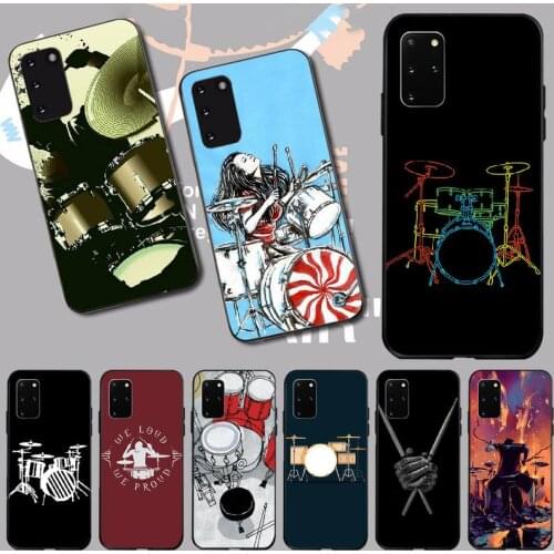 PENGHUWAN Musical Instrument Drum Drawing Phone Case Cover for Samsung S20 plus Ultra S6 S7 edge S8 S9 plus S10 5G