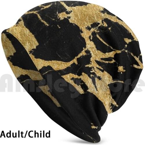 Black Marble Gold Glam #2 #decor #art Beanies Knit Hat Hip Hop Graphic Design Marble Texture Blackmarble