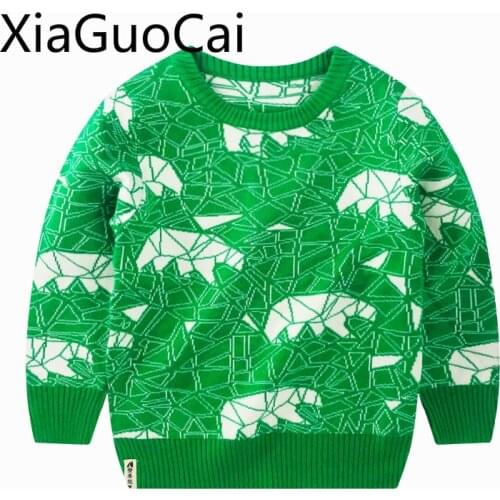 Boys Winter Tops 2018 Autumn and Winter New Cotton Childrens Fashion Round Neck Baby Pullover Korean Sweater Kids Sweaters