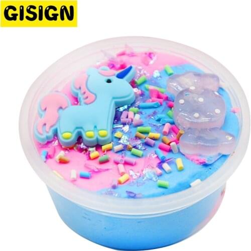 60ml Fluffy Unicorn Puff Slime Plastic Clay Light Clay Colorful Modeling Polymer Clay Sand Light Plasticine Gum For Handmade Toy