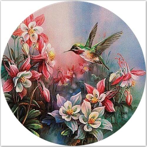 5D partial Round Diamond painting Animal Flowers birds Diamond mosaic DIY Square Diamond embroidery Cross stitch Home Art Decor