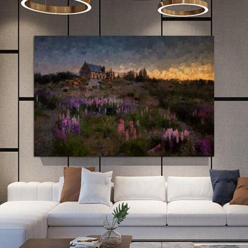 Nordic Oil Painting Print Abstract Landscape Poster Wall Picture Canvas Art For Living Room Bedroom Decoration Cuadros No Frame