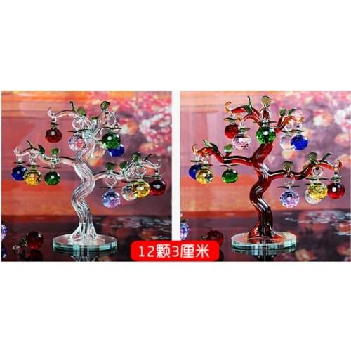 Creative wedding gift crystal apple home living room TV cabinet wine cabinet decorative handicrafts