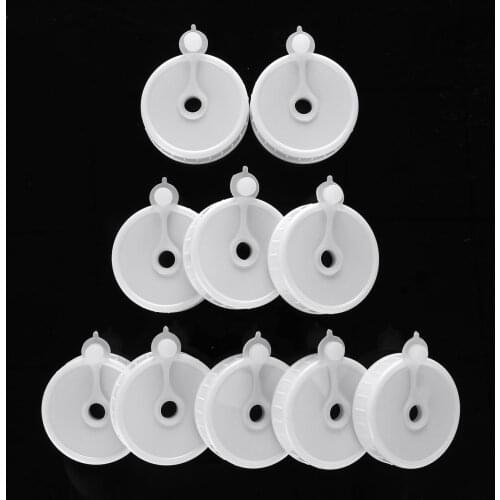 10Pc 70/86mm Mason Jars Lids Plastic Canning Bottle Covers Ribbed Drinking Container Caps Anti Splash Storage Lid Covers for Jar