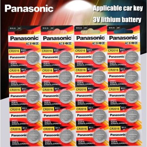 Panasonic Top Quality Lithium Battery 20PCS/LOT 3V Li-ion cr2016 Button Battery Watch Coin Batteries cr 2016 DL2016 ECR2016 GPCR