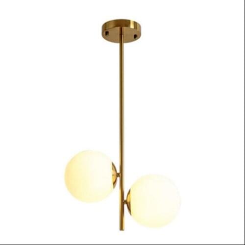Nordic Simple Pipe Gold Metal 1 / 2 Light H62cm Led Pendant Lights Lustre G9 Luminaires Corridor Pendant Lamp Lighting Fixtures